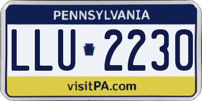 PA license plate LLU2230