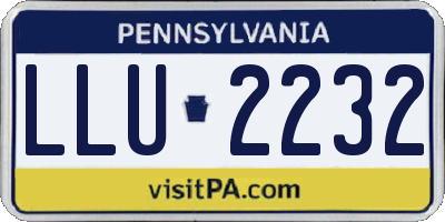 PA license plate LLU2232