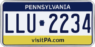 PA license plate LLU2234