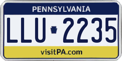 PA license plate LLU2235