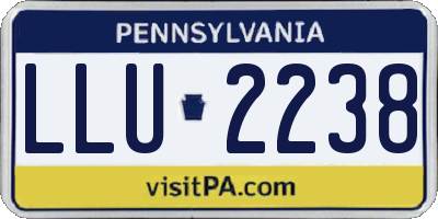 PA license plate LLU2238