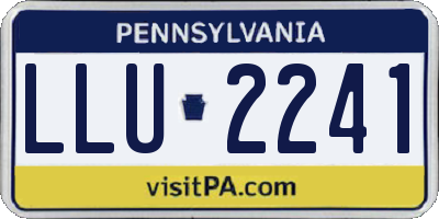 PA license plate LLU2241