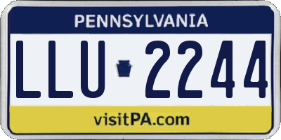PA license plate LLU2244