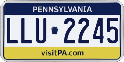 PA license plate LLU2245