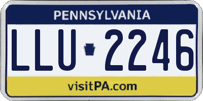 PA license plate LLU2246