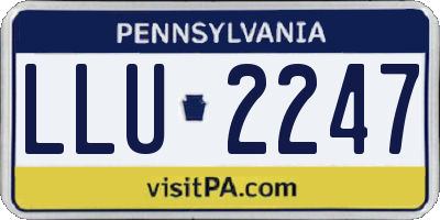 PA license plate LLU2247