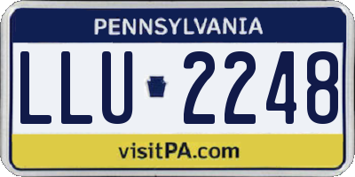 PA license plate LLU2248
