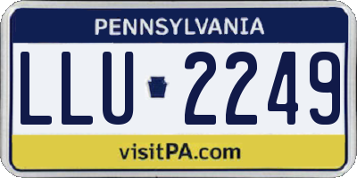 PA license plate LLU2249