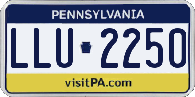 PA license plate LLU2250
