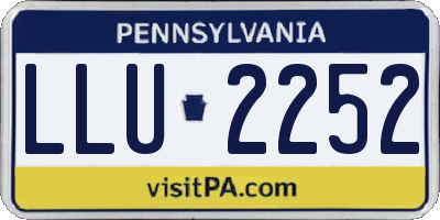 PA license plate LLU2252