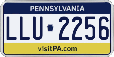 PA license plate LLU2256