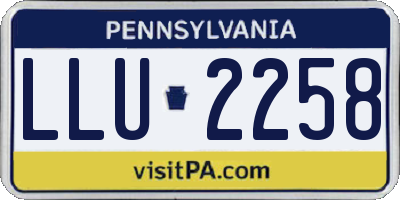 PA license plate LLU2258
