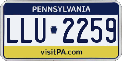 PA license plate LLU2259