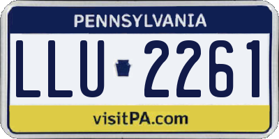 PA license plate LLU2261