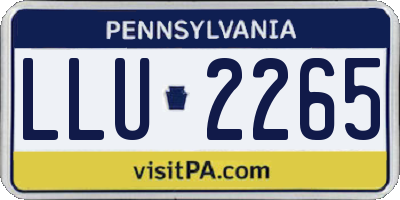 PA license plate LLU2265