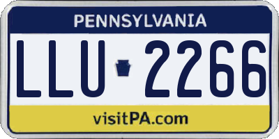 PA license plate LLU2266