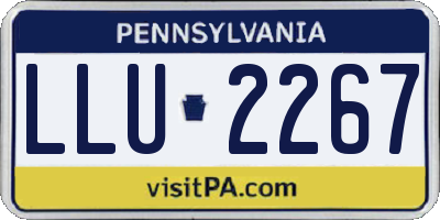PA license plate LLU2267