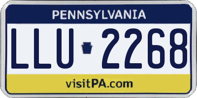 PA license plate LLU2268