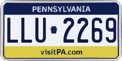 PA license plate LLU2269