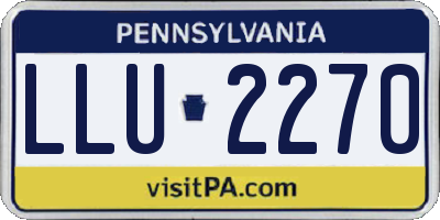 PA license plate LLU2270