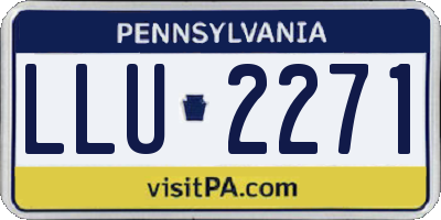 PA license plate LLU2271