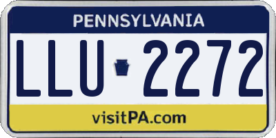 PA license plate LLU2272