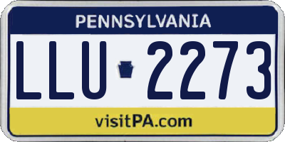 PA license plate LLU2273