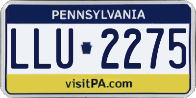 PA license plate LLU2275