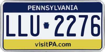 PA license plate LLU2276
