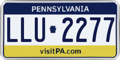 PA license plate LLU2277