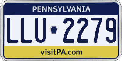 PA license plate LLU2279