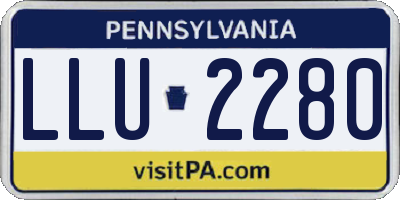 PA license plate LLU2280