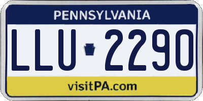 PA license plate LLU2290
