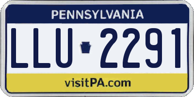 PA license plate LLU2291