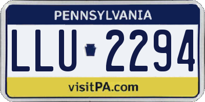 PA license plate LLU2294