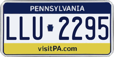 PA license plate LLU2295