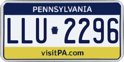 PA license plate LLU2296