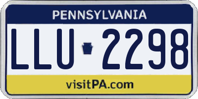 PA license plate LLU2298