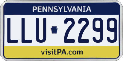 PA license plate LLU2299