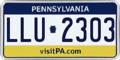 PA license plate LLU2303