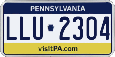 PA license plate LLU2304