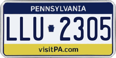 PA license plate LLU2305