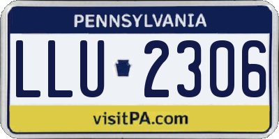 PA license plate LLU2306