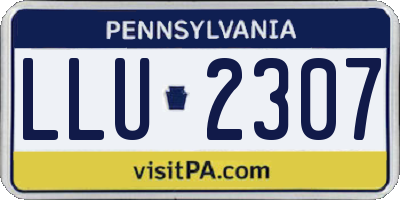 PA license plate LLU2307