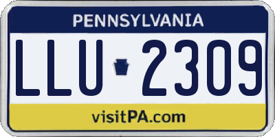 PA license plate LLU2309