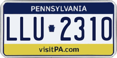 PA license plate LLU2310