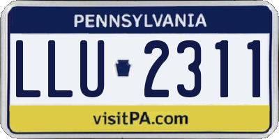 PA license plate LLU2311