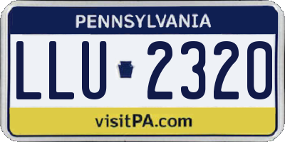 PA license plate LLU2320