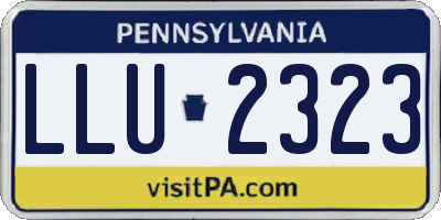 PA license plate LLU2323