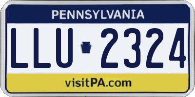 PA license plate LLU2324